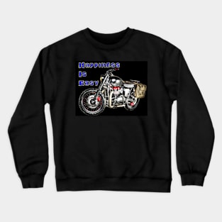 Happiness is easy - MotorBike Crewneck Sweatshirt